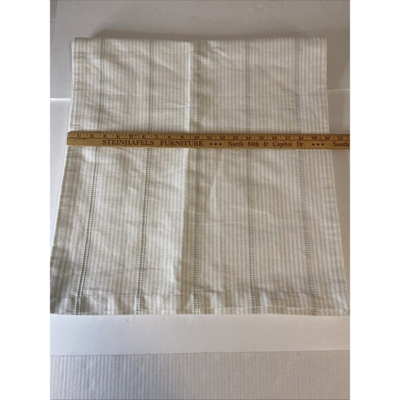 Hearth & Hand Magnolia Striped Grayish Sage Table Runner 20"wide x90”long Target - Picture 6 of 7